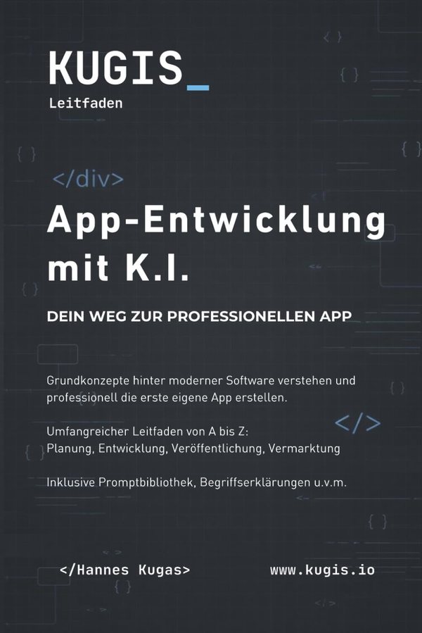 Buchcover: App-Entwicklung mit KI — Dein Weg zur professionellen App